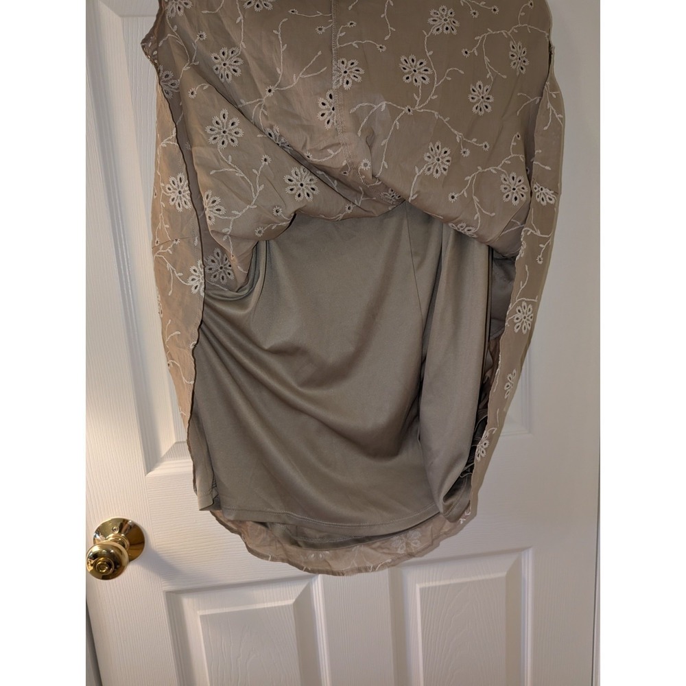 Joie Womens Tan Floral Embroidered Halter Wrap Dress Size 14 New With Tags - Picture 10 of 12